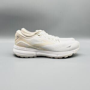 Brooks Shoes Womens 7.5 White Cream Ghost 15 Low Top Running Athletic Sneakers